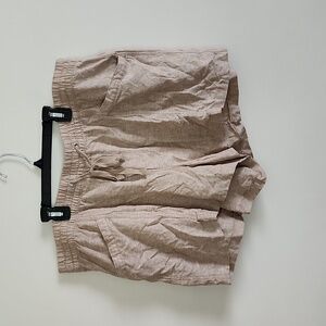 Gap linen rayon lightweight shorts cargo pockets elastic waist drawstring  XL